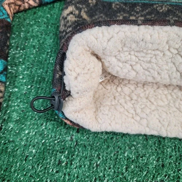 Zaful Women's Western Cropped Sweater w/ zipper Sz: 4 Geometric Pattern EUC - Picture 7 of 8